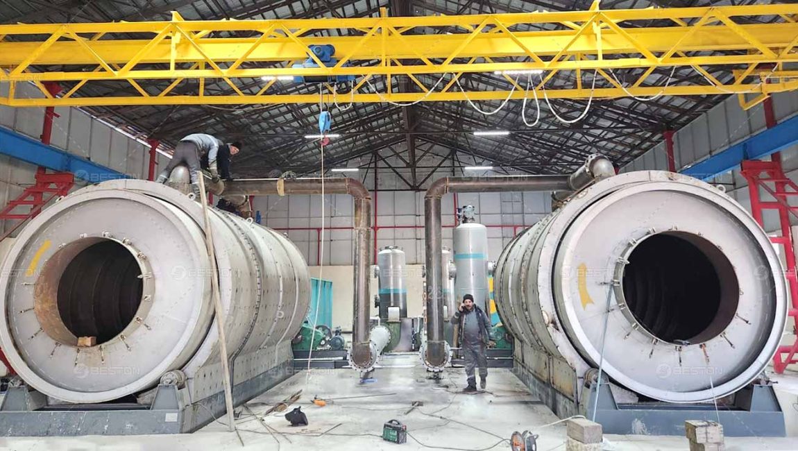 2 Sets of BLJ-16 Tire Pyrolysis Plants Installed and Tested in Azerbaijan