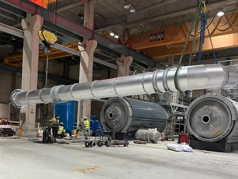 Exhaust Systems Hoisting of Plastic Pyrolysis Project in Finland
