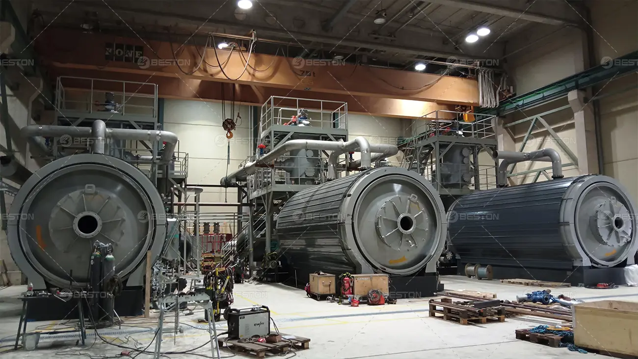 Three Sets of Plastic Pyrolysis Machines Fully Installed in Finland