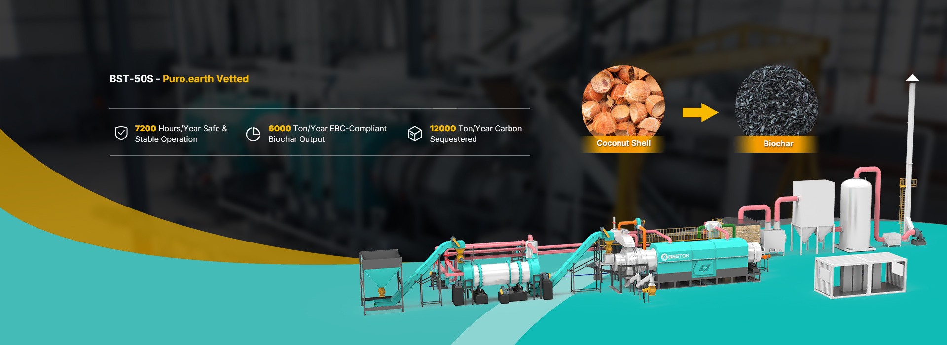 Coconut Shell Charcoal Making Machine Banner