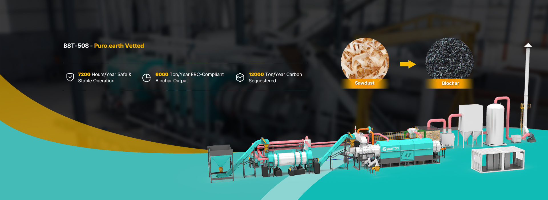 Sawdust Charcoal Making Machine Banner PC