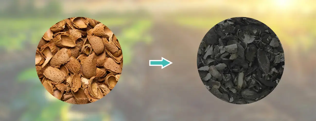 Turn Almond Shells into Biochar