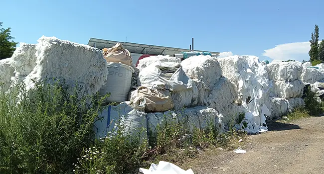 Bulk Plastic Waste at European Project Site