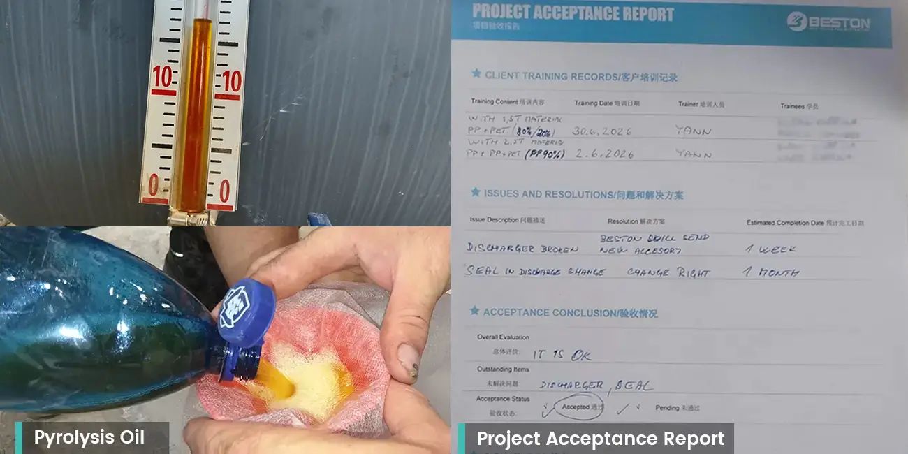 European Plastic Pyrolysis Project: Oil Production & Acceptance Report